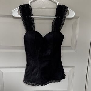 Spirit Costume Black Lace Top